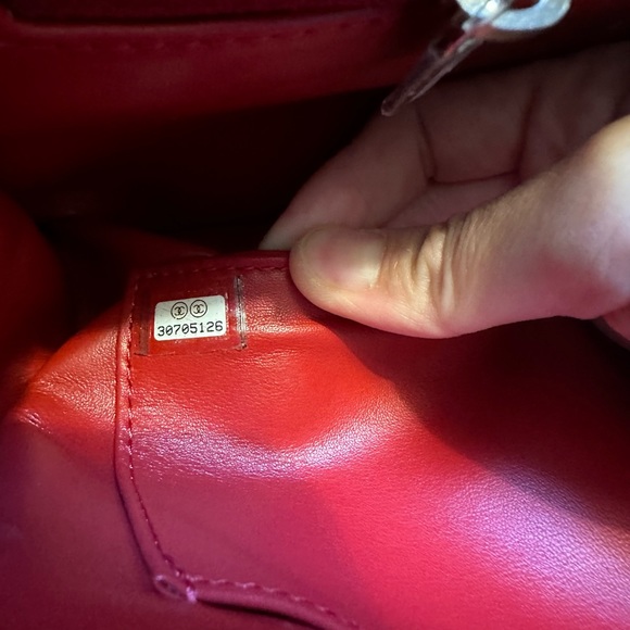 CC Filigree Leather Handbag, burgundy color. - Picture 14 of 15